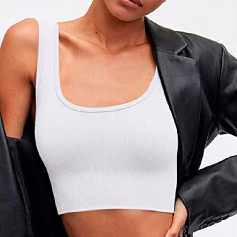 GENERICO - Basico Mujer Top Rip Karen Georgieva Blanco