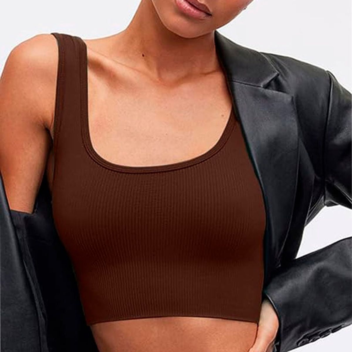 GENERICO - Basico Mujer Top Rip Karen Georgieva Marron