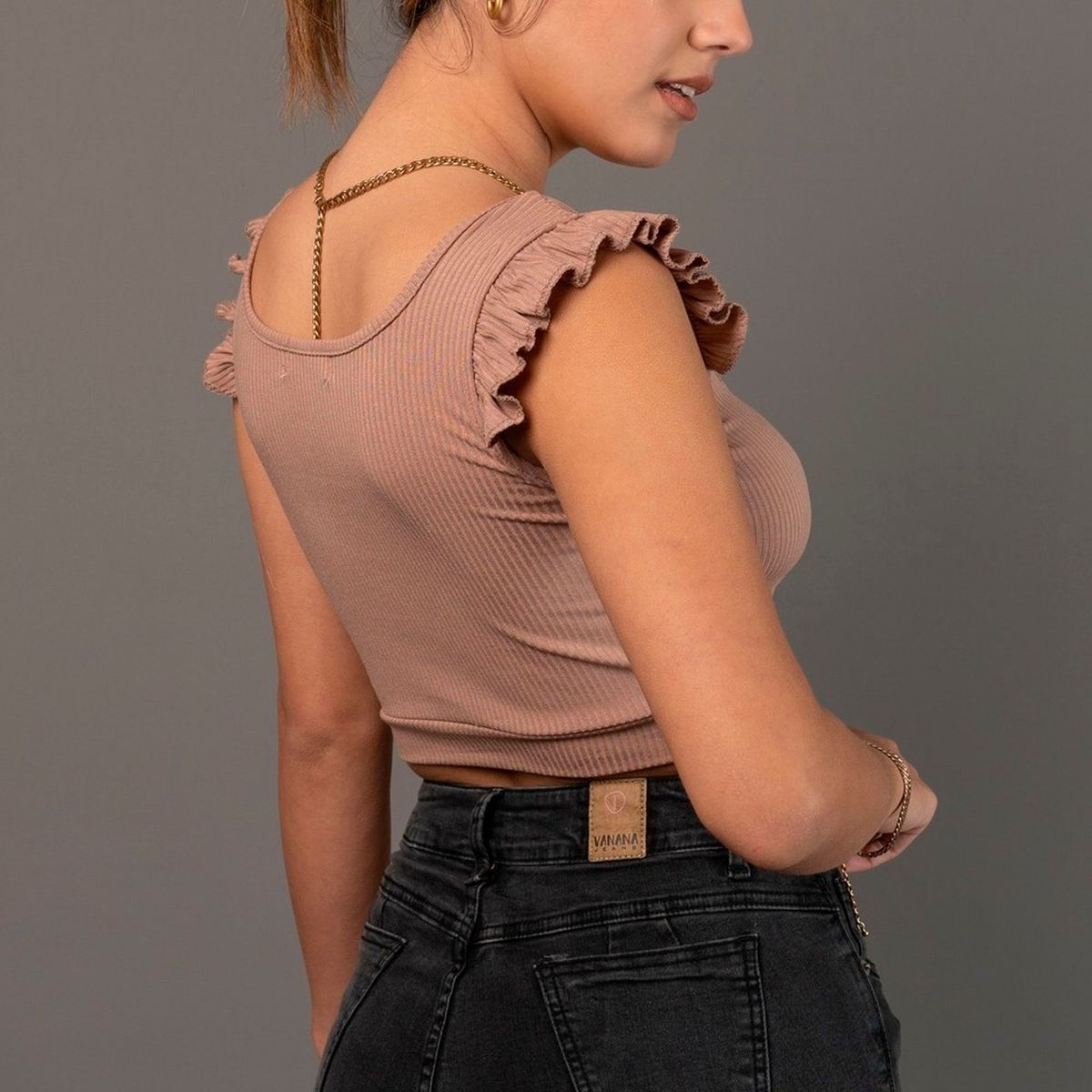 GENERICO - Basico Mujer Top Rip Laurene Sweet Marron