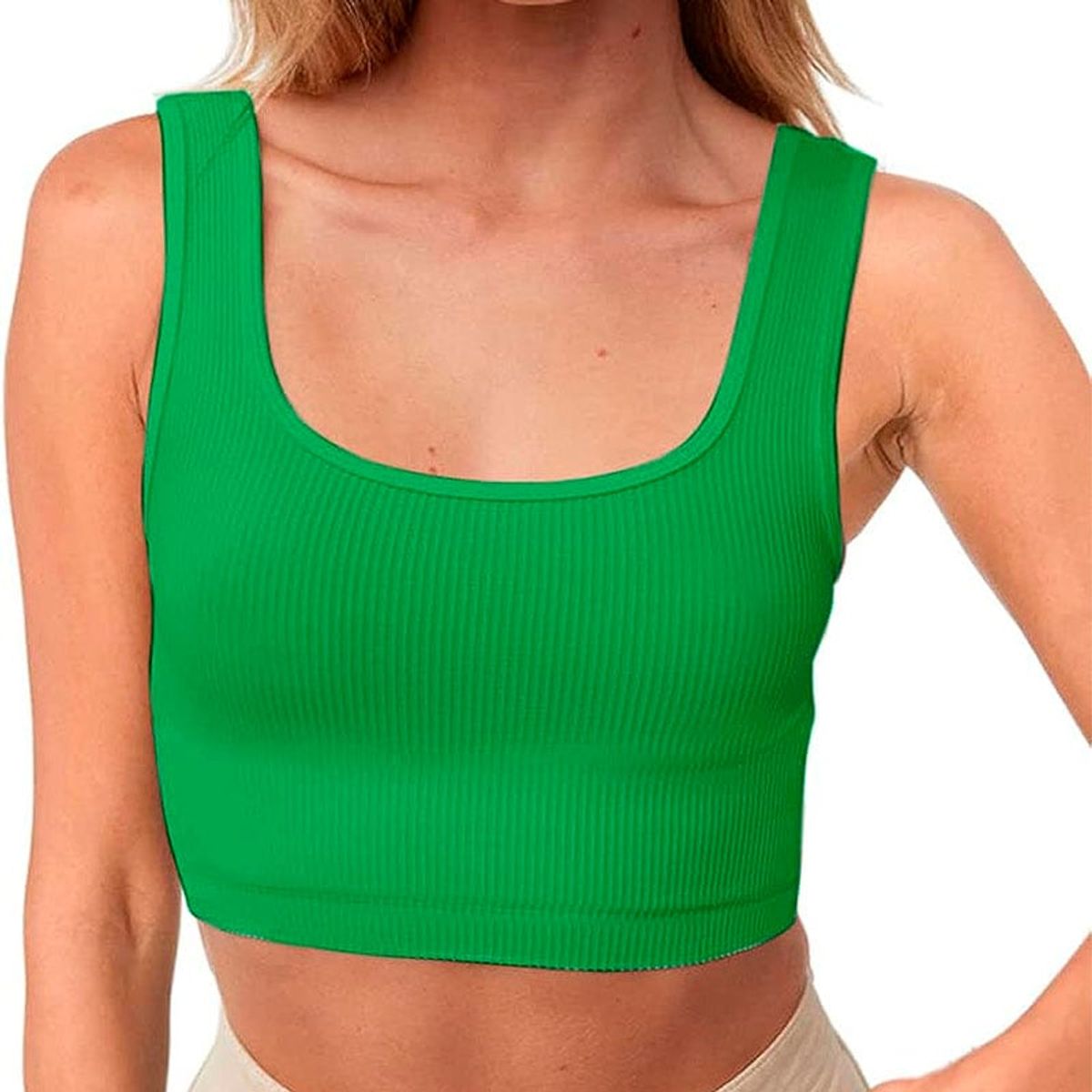 GENERICO - Basico Mujer Top Rip Karen Georgieva Verde