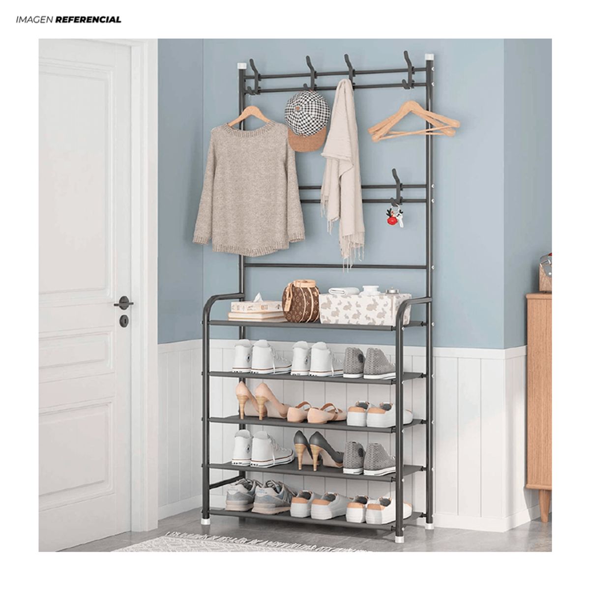 GENERICO - Organizador Zapatero Perchero de 5 Niveles