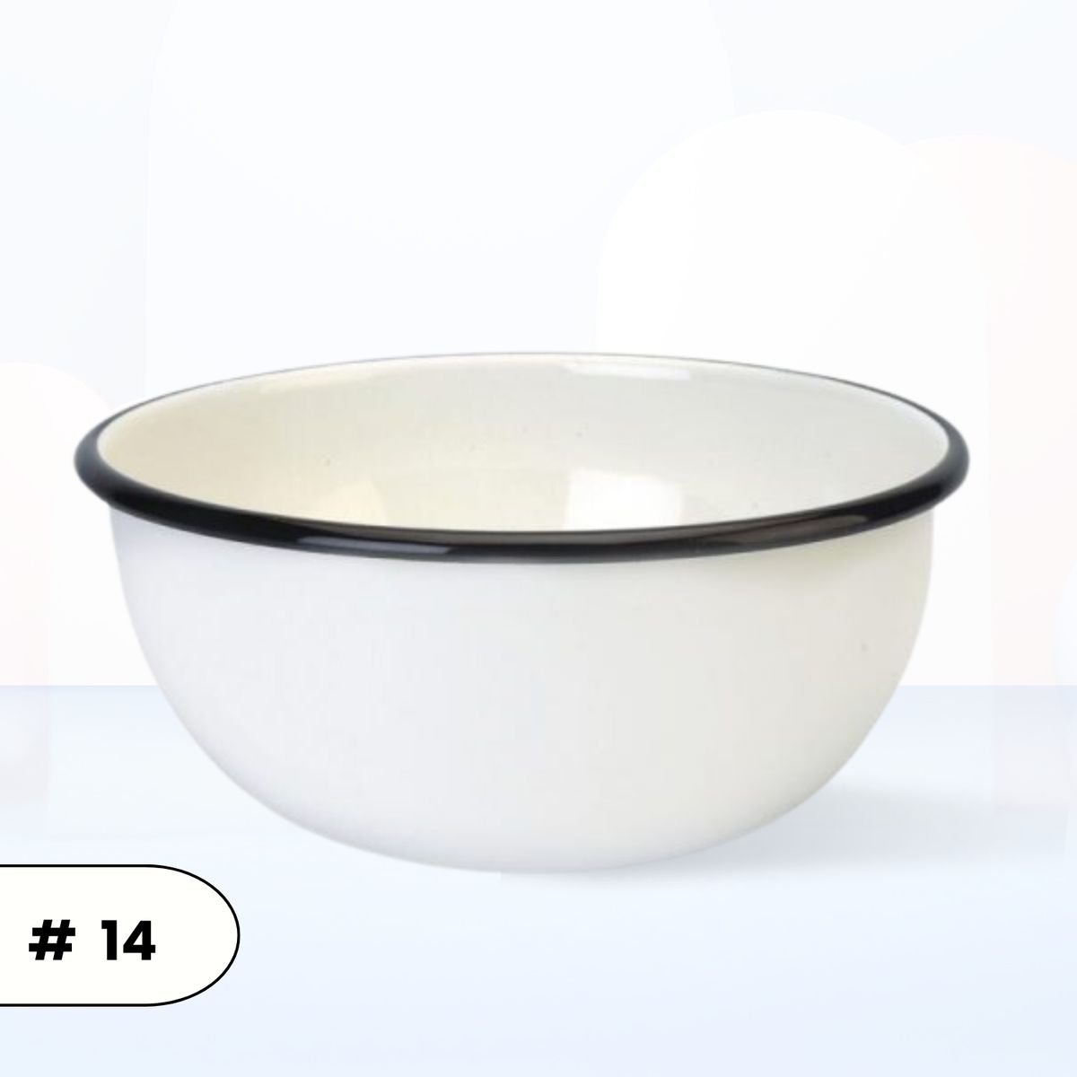 RECORD - Tazón Acero Vitrificado Blanco n°14