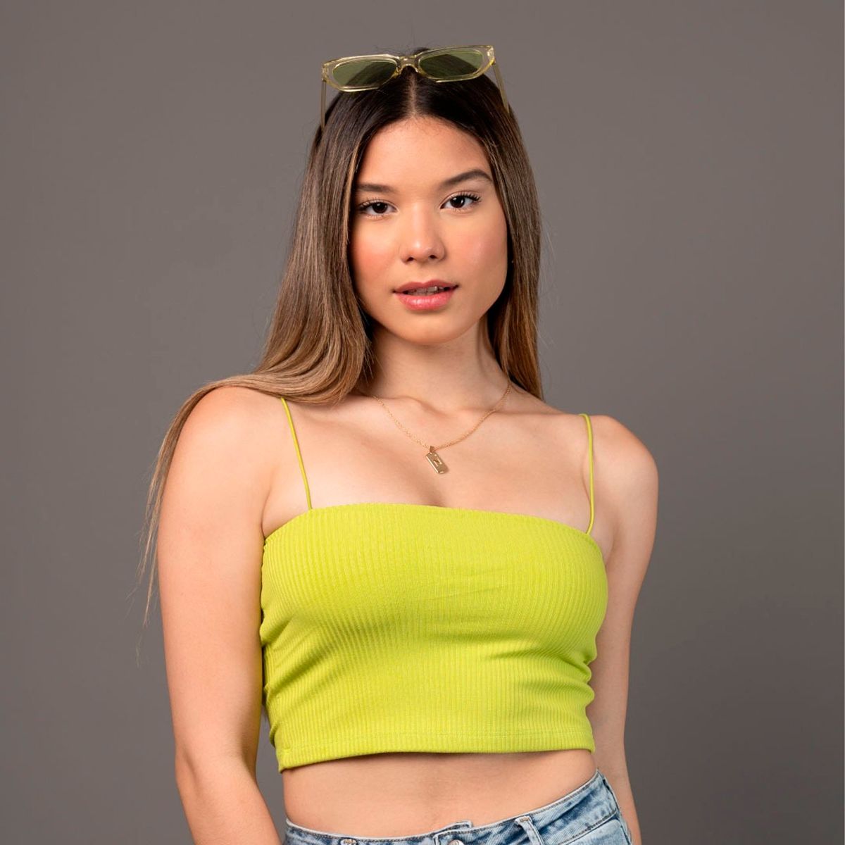 GENERICO - Basico Mujer Top Rip Emma Lynch Amarillo