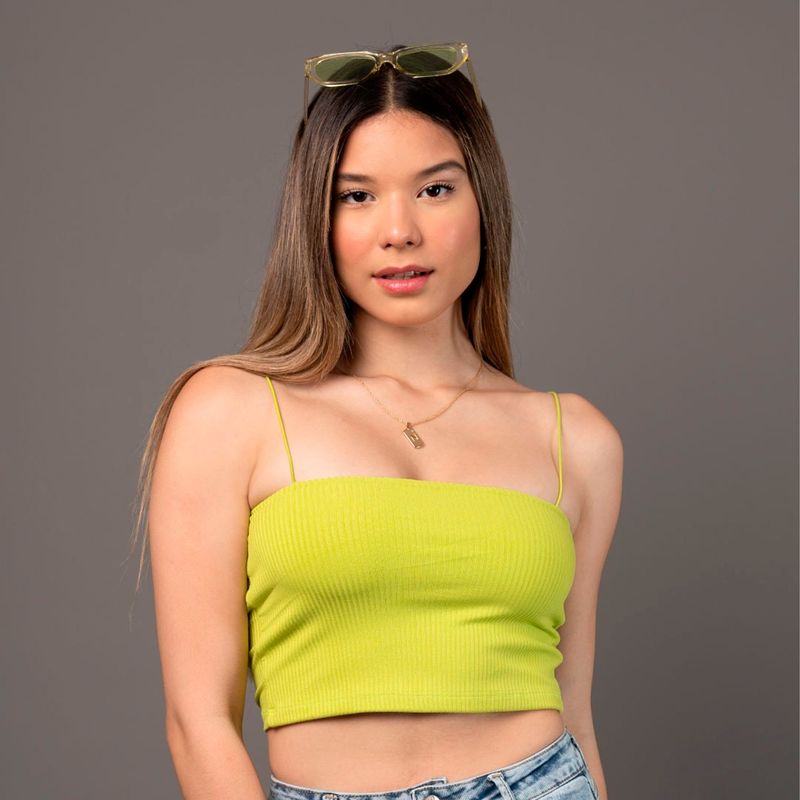 GENERICO - Basico Mujer Top Rip Emma Lynch Amarillo