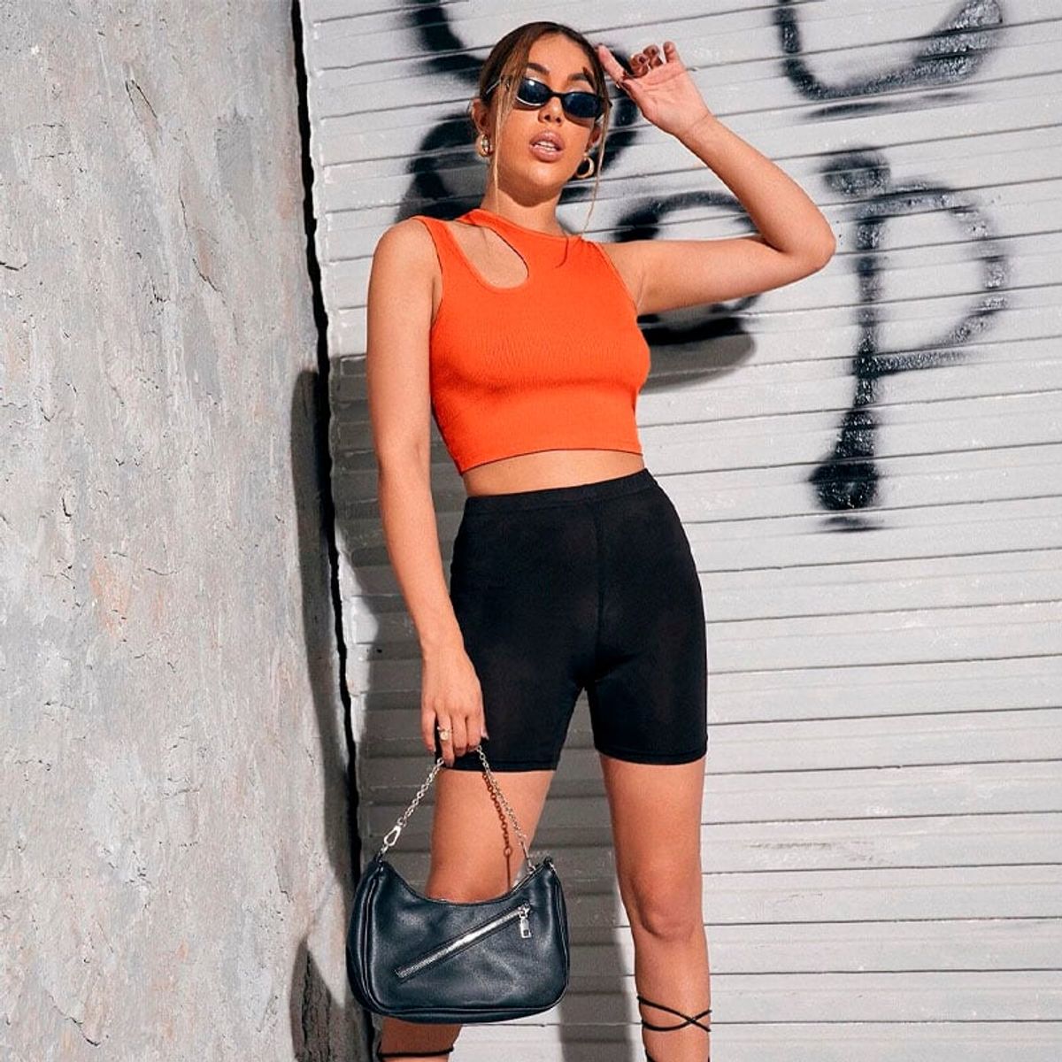 GENERICO - Basico Mujer Top Rip Christine Blanc Naranja