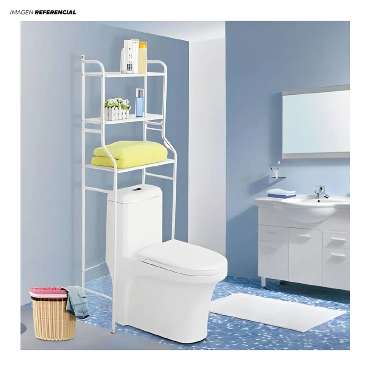 GENERICO - Estante Organizador de Baño Moderno De 3 Niveles