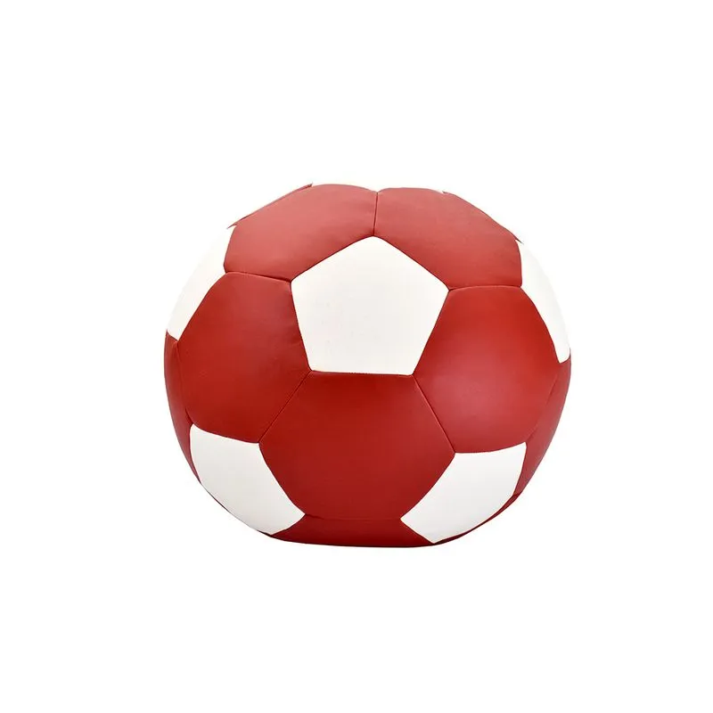 MULTITOP - Puff Soccer Chico Crema y Rojo