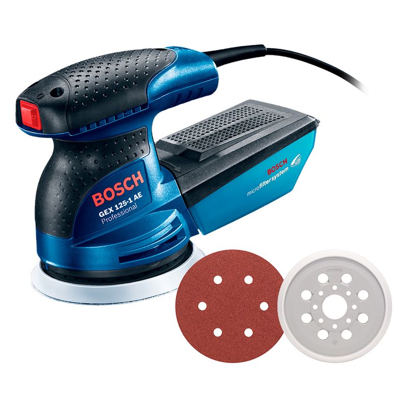 BOSCH - Lijadora Excéntrica 5 125 mm 250W Bosch GEX 125-1 AE