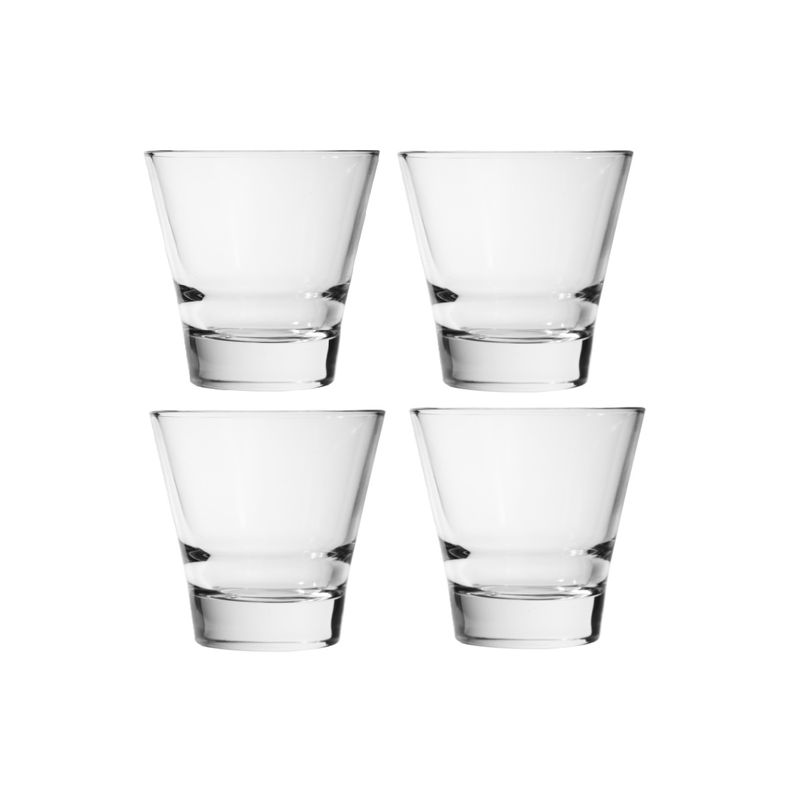 GLASSIA - Set 4 piezas vasos Novara bajo 260 ml