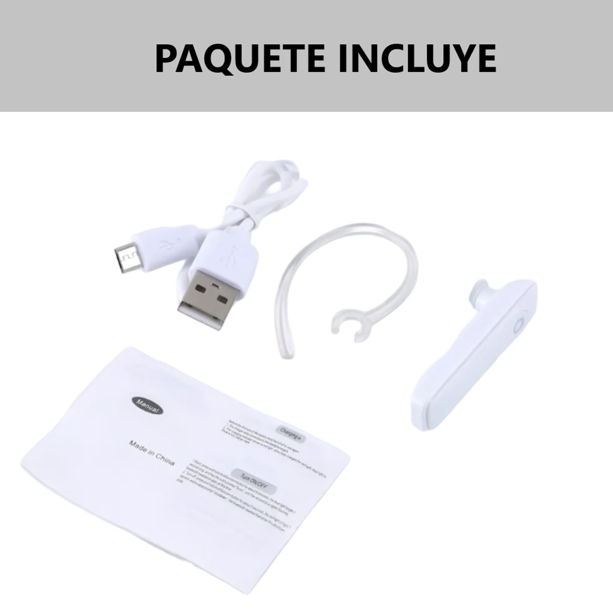 GENERICO - Auricular Audífonos Hands Free Con Micrófono - Blanco