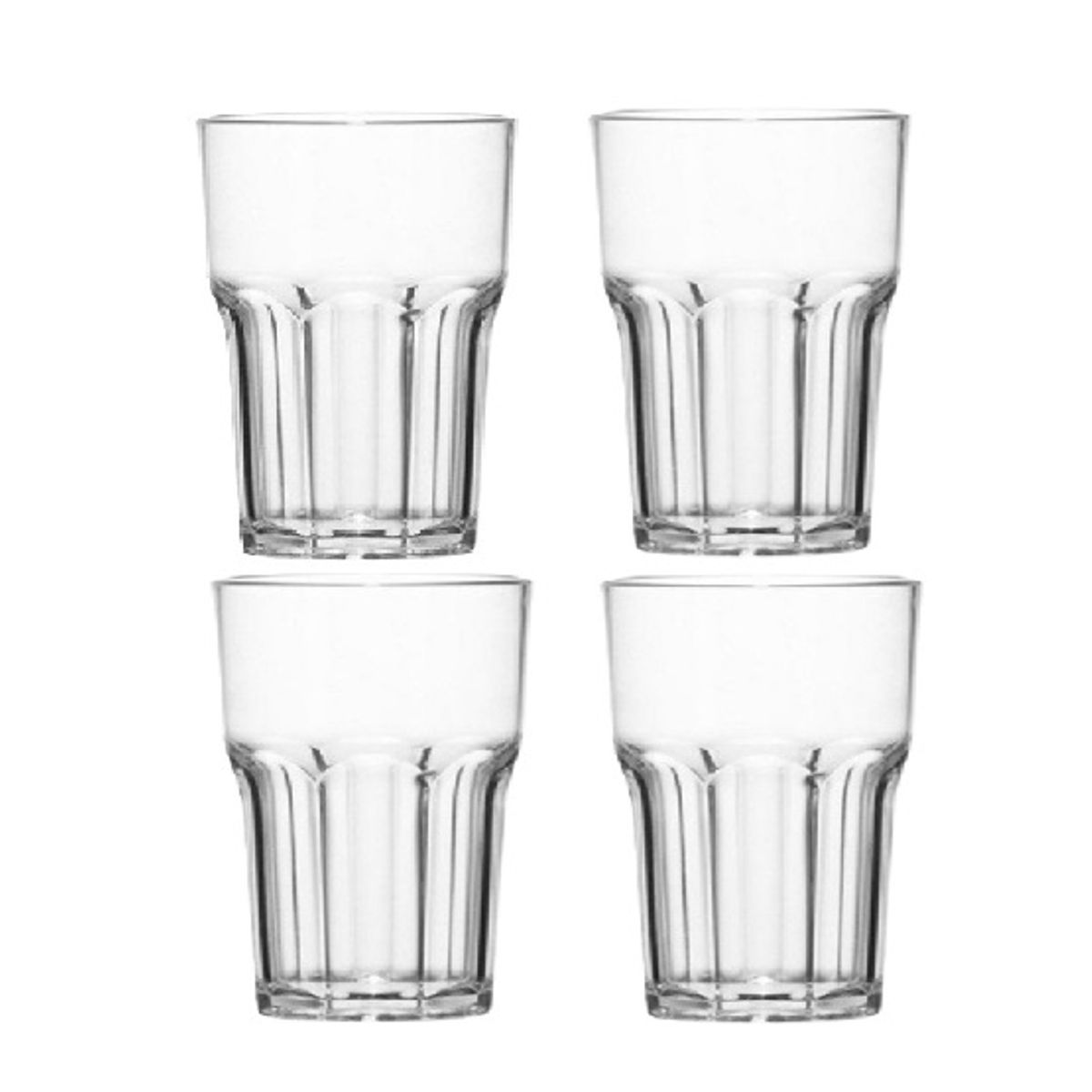 GLASSIA - Set 4 piezas vasos siena alto de 420 ml