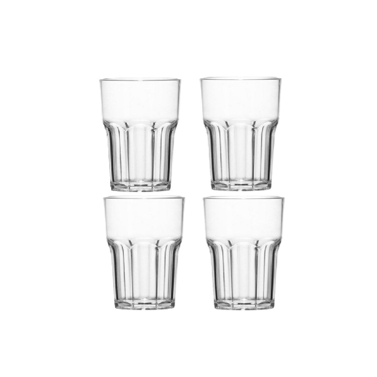 GLASSIA - Set 4 piezas vasos siena alto de 420 ml