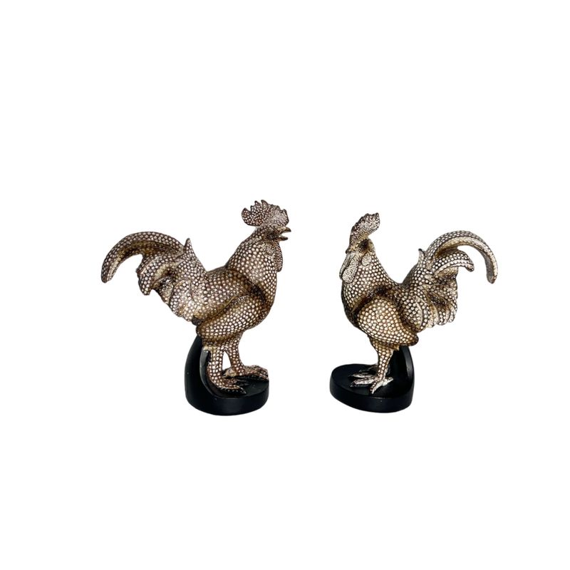 GENERICO - SET X 2 GALLOS 10 x 6 x 13 cm