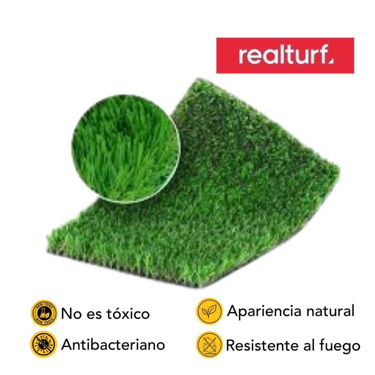 REALTURF - GRASS SINTÉTICO EUROPEO REALTURF - BASIC PLUS 20 MM (2M X 1M)