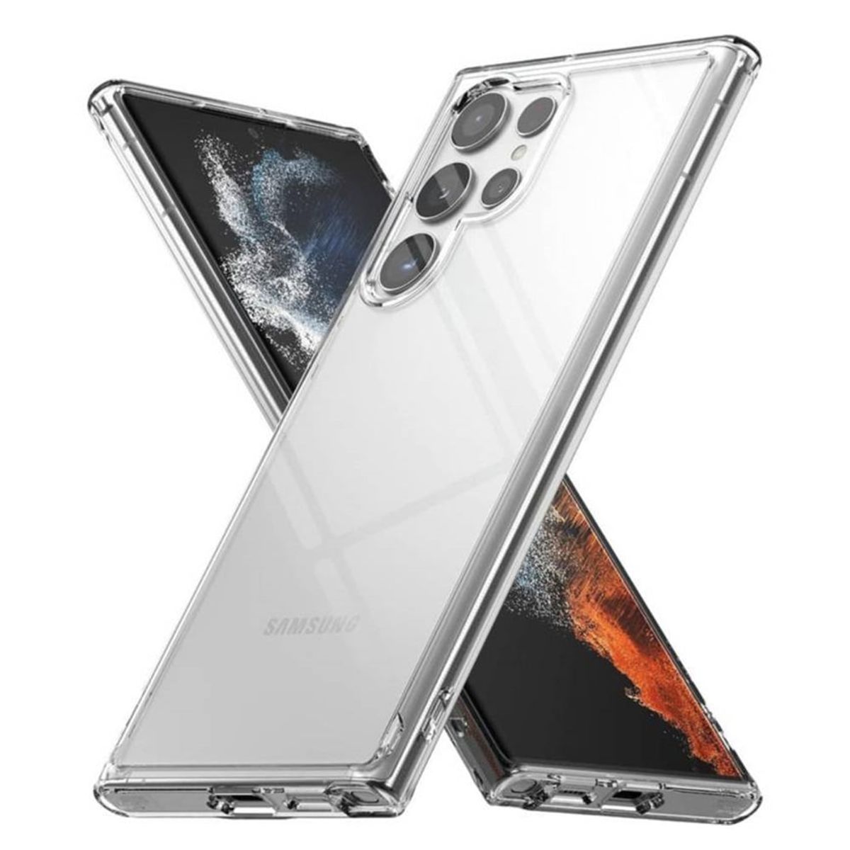 GENERICO - Case generico transparente para celular Samsung S22 Ultra - silicona