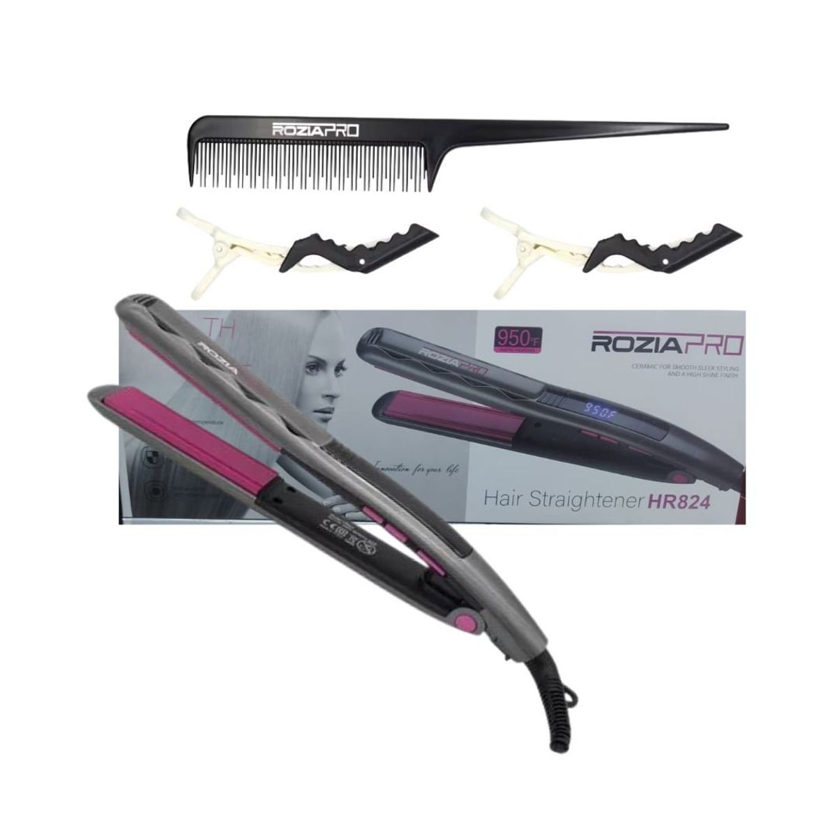 GENERICO - Plancha De Pelo Profesional Rozia Modelo HR-824