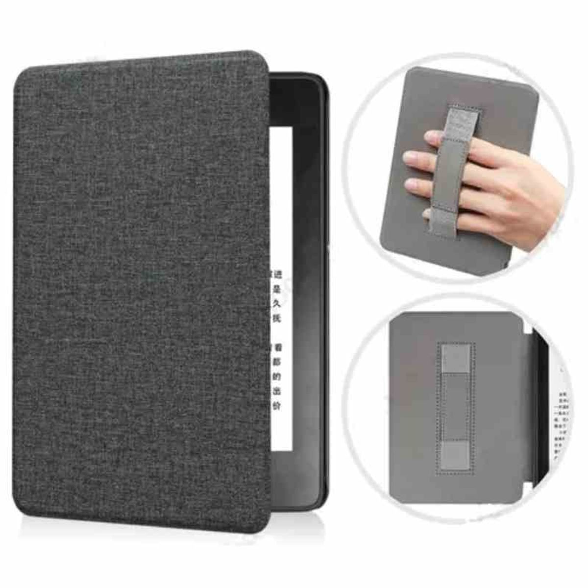 GENERICO - Funda case   c/sujetador para amazon Kindle Paperwhite 11 gen negro