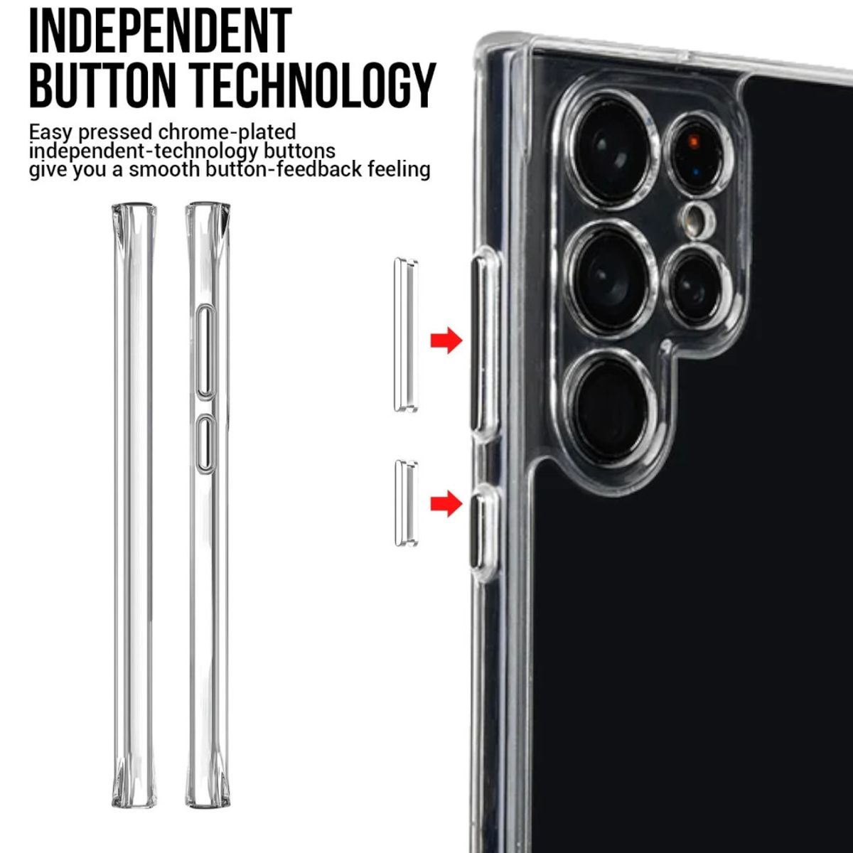 SPACE - Case Transparente Compatible con Samsung S23 Ultra Space