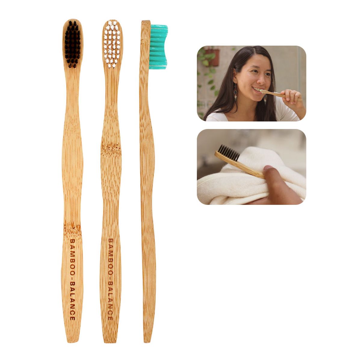 BAMBOO BALANCE - Cepillo de Dientes de Bambú Bamboo Balance Tripack Adultos