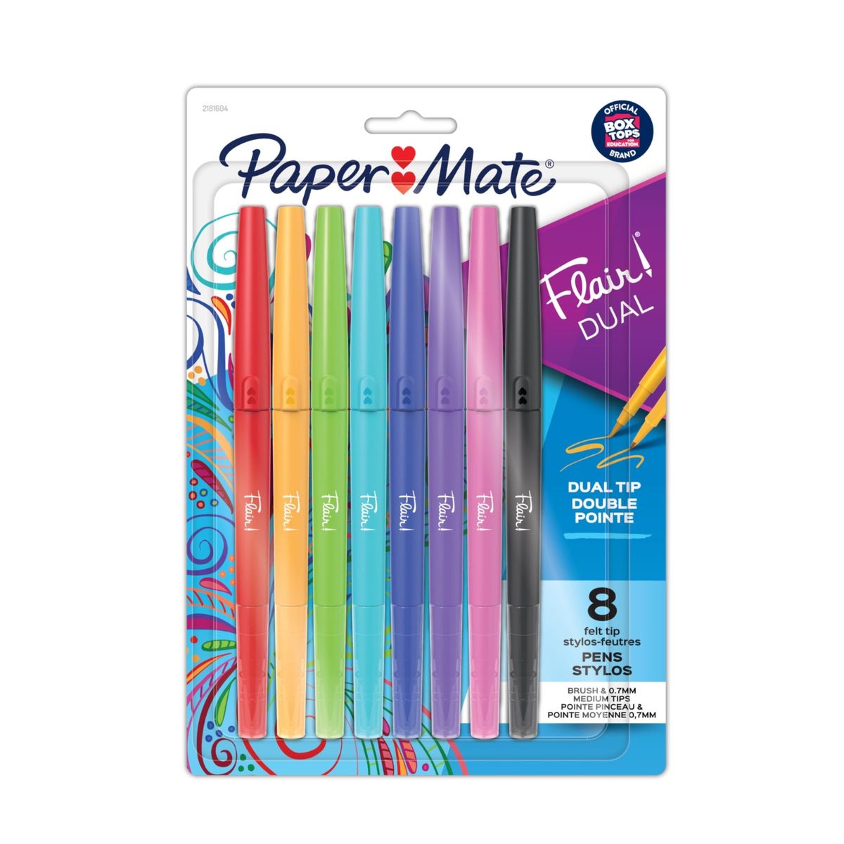 PAPER MATE - Bolígrafos Paper Mate punta de pincel y puntas medianas