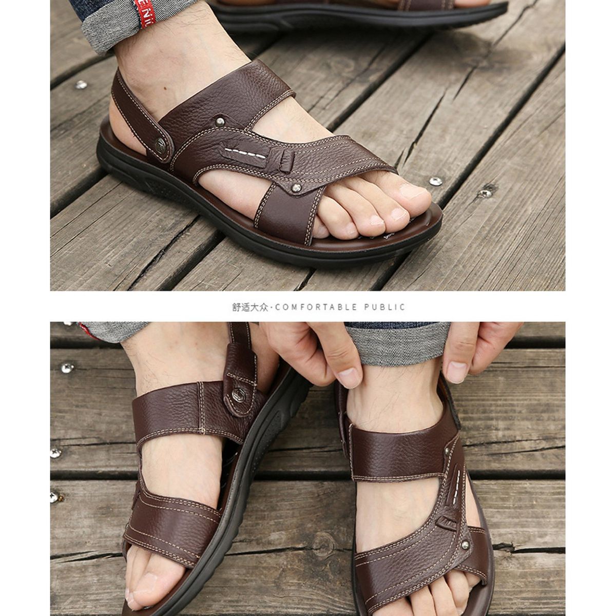 TIOZONEY - Sandalia para Hombre