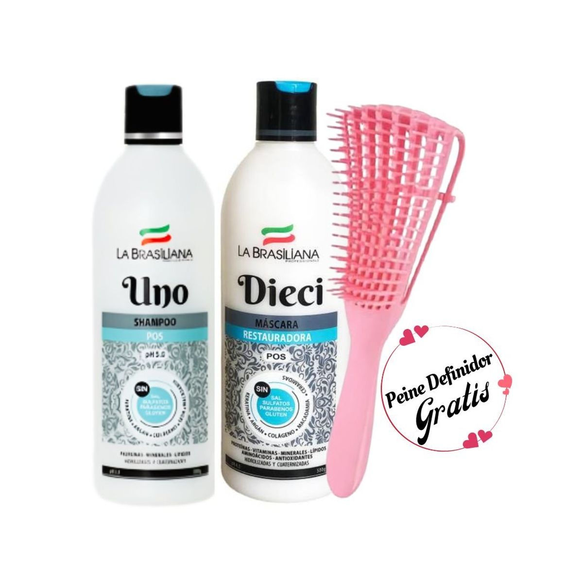 LA BRASILIANA - Shampoo UNO Antiresiduos + Mascarilla Capilar La Brasiliana