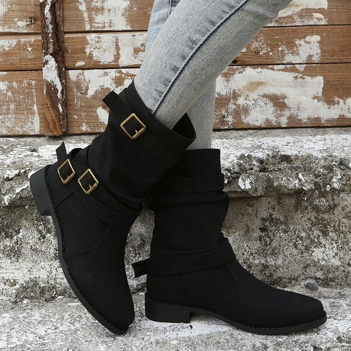 TIOZONEY - Botas casual para mujer