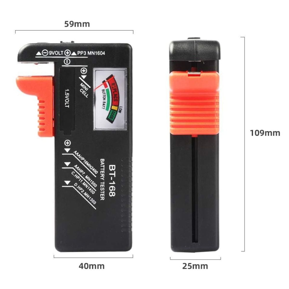 GENERICO - Medidor de voltaje universal de batería pilas