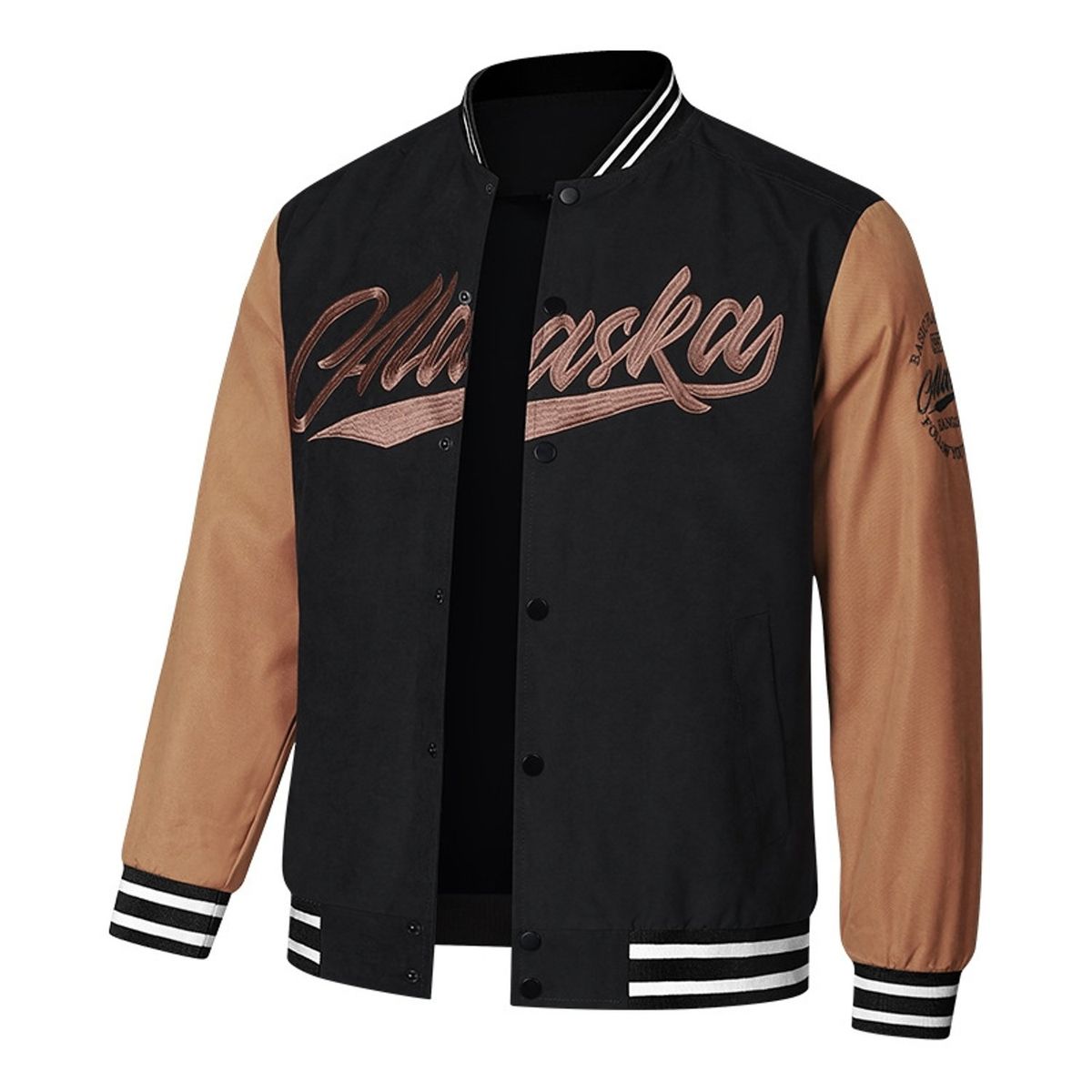 TIOZONEY - Chaqueta de béisbol para hombre - Negro