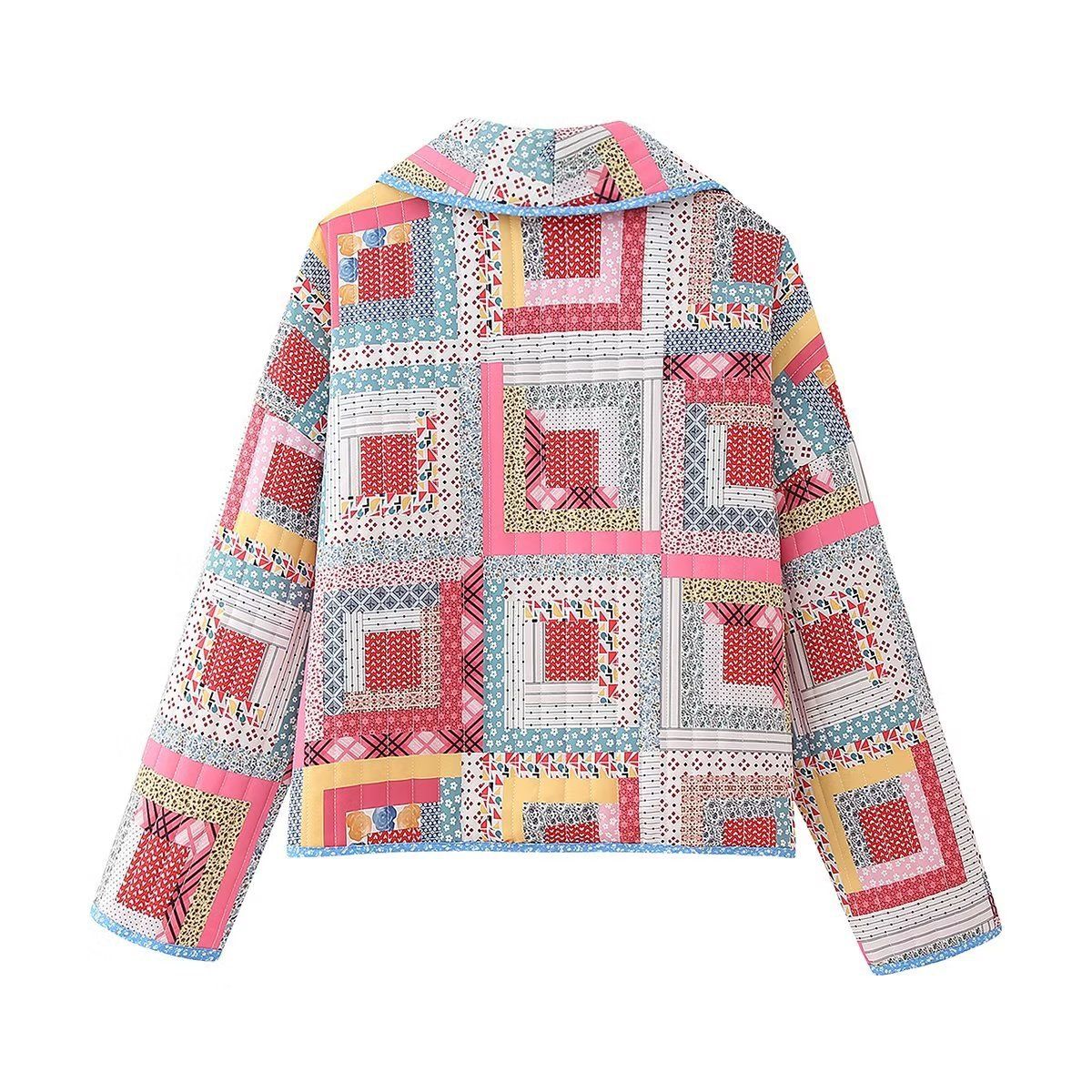 TIOZONEY - Chaqueta de moda mujer-Multicolor