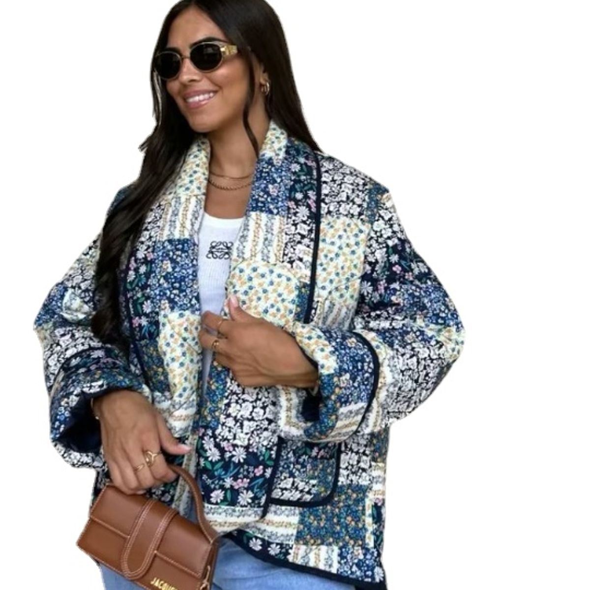 TIOZONEY - Chaqueta para Mujer - Azul