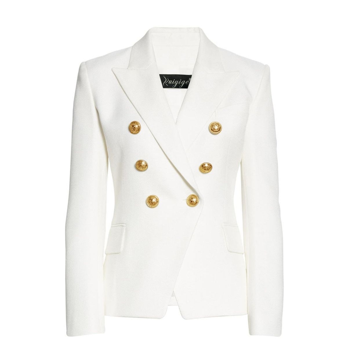 TIOZONEY - Blazer para Mujer - Blanco.
