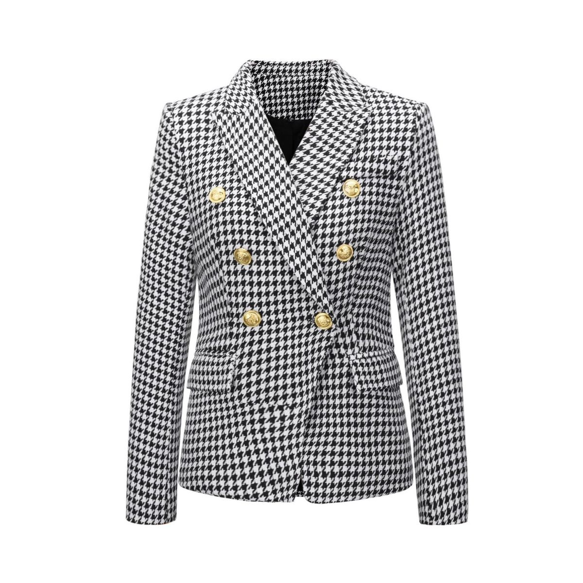 TIOZONEY - Blazer para Mujer - Negro.