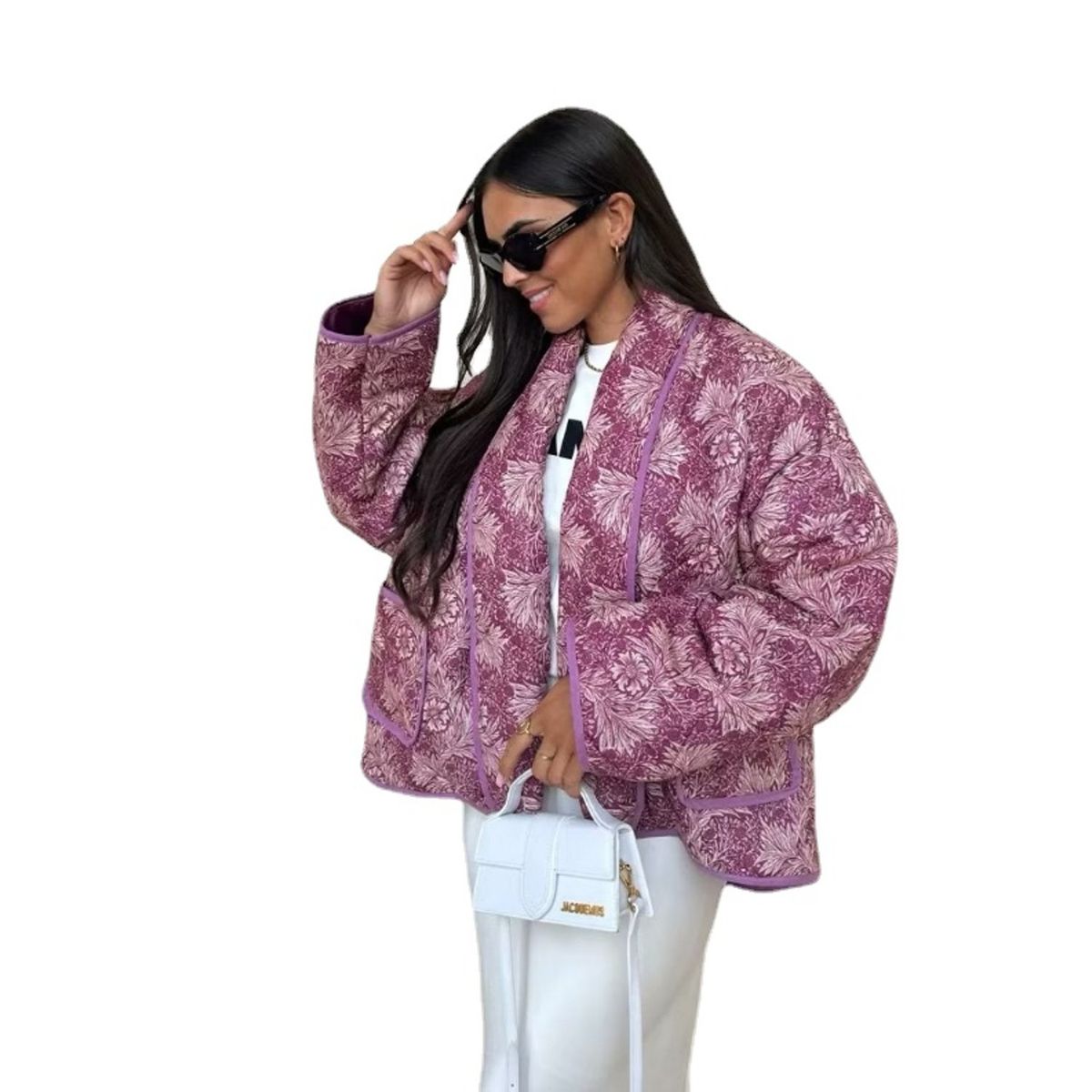 TIOZONEY - Chaqueta para Mujer -Rojo