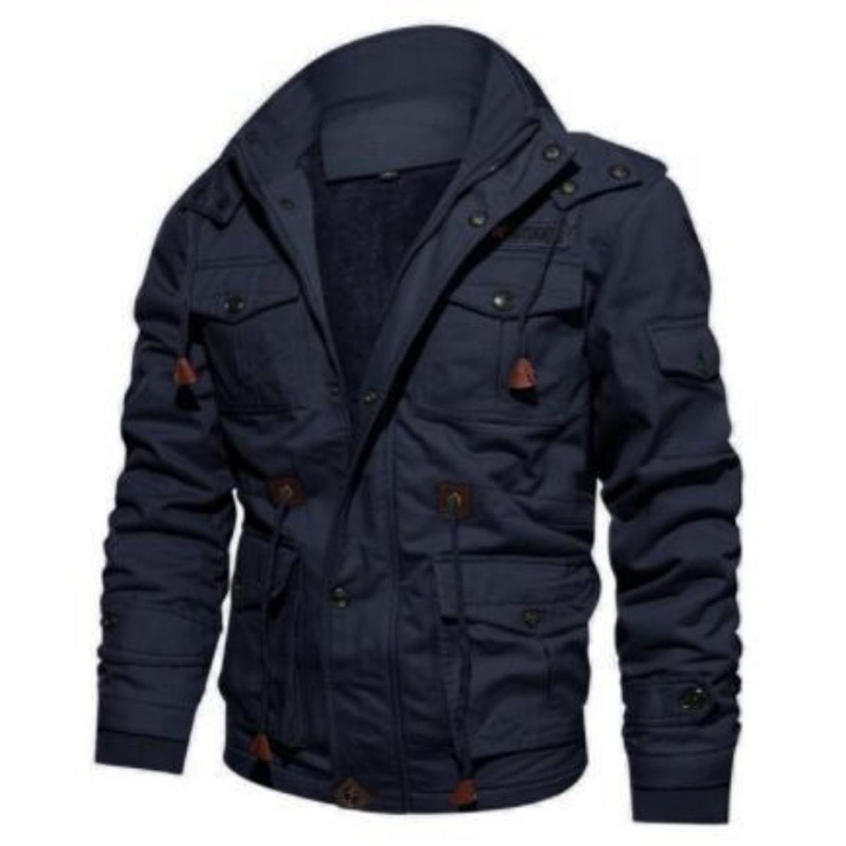 TIOZONEY - Chaqueta con gorro desmontable para hombre