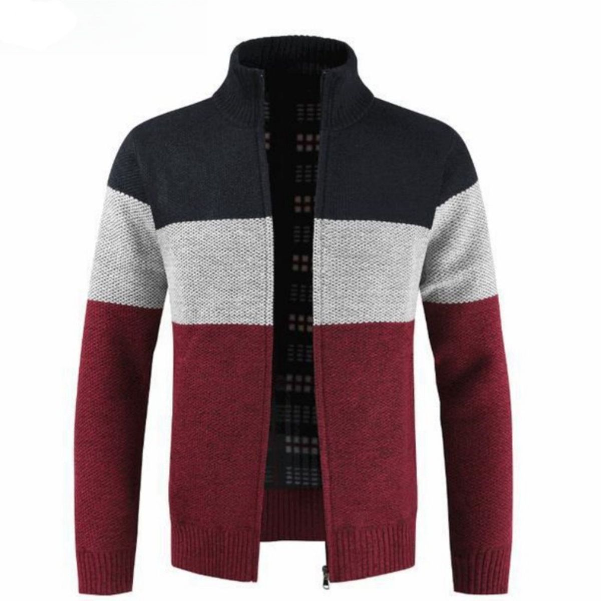TIOZONEY - Chaqueta de hombre con bloques de color