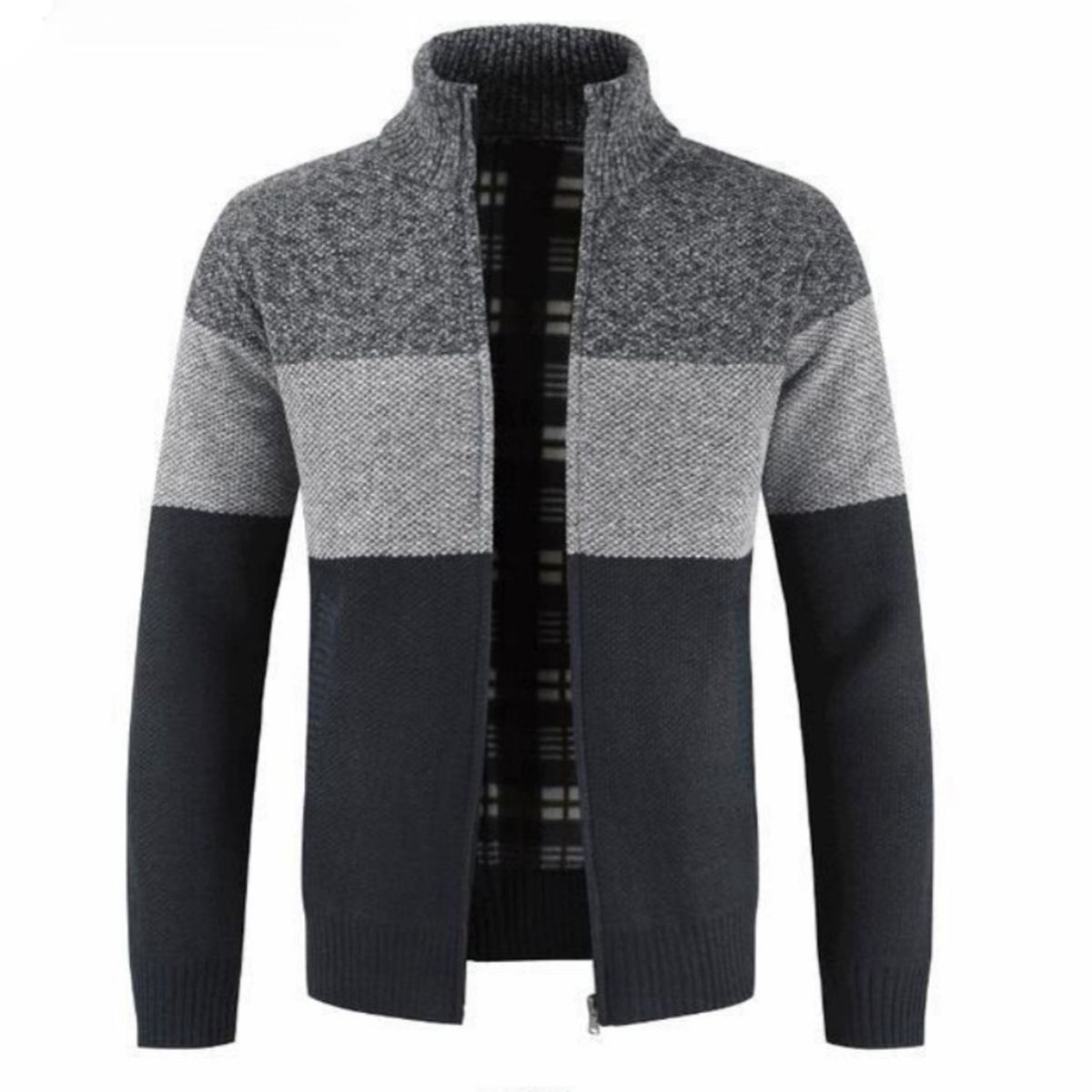 TIOZONEY - Chaqueta de hombre con bloques de color