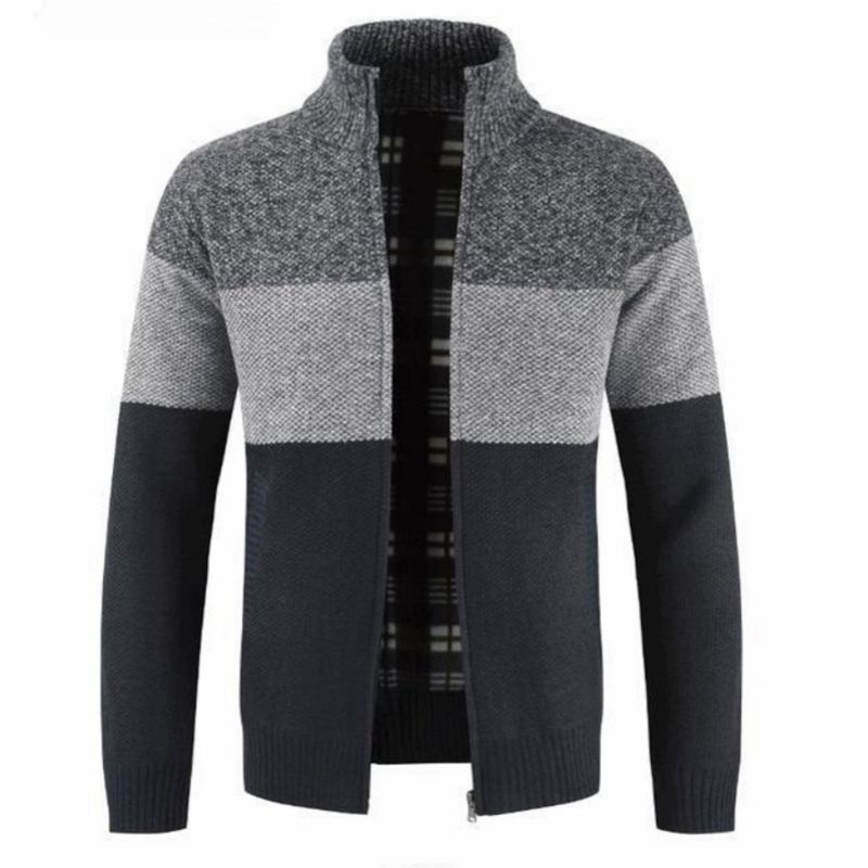 TIOZONEY - Chaqueta de hombre con bloques de color