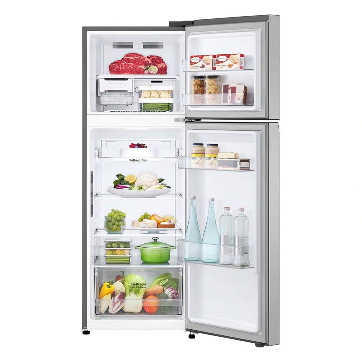 LG - REFRIGERADORA LG 241L GT24BPP TOP FREEZER DOOR COOLING PLATEADA