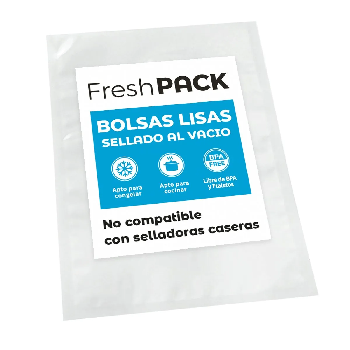 GENERICO - Bolsas Lisas Sellado al Vacío 25x25 Cm 70 Micras 100 Und