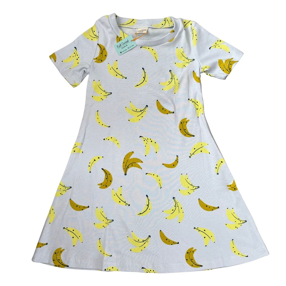 RED CARROT - Vestido celeste con platanos