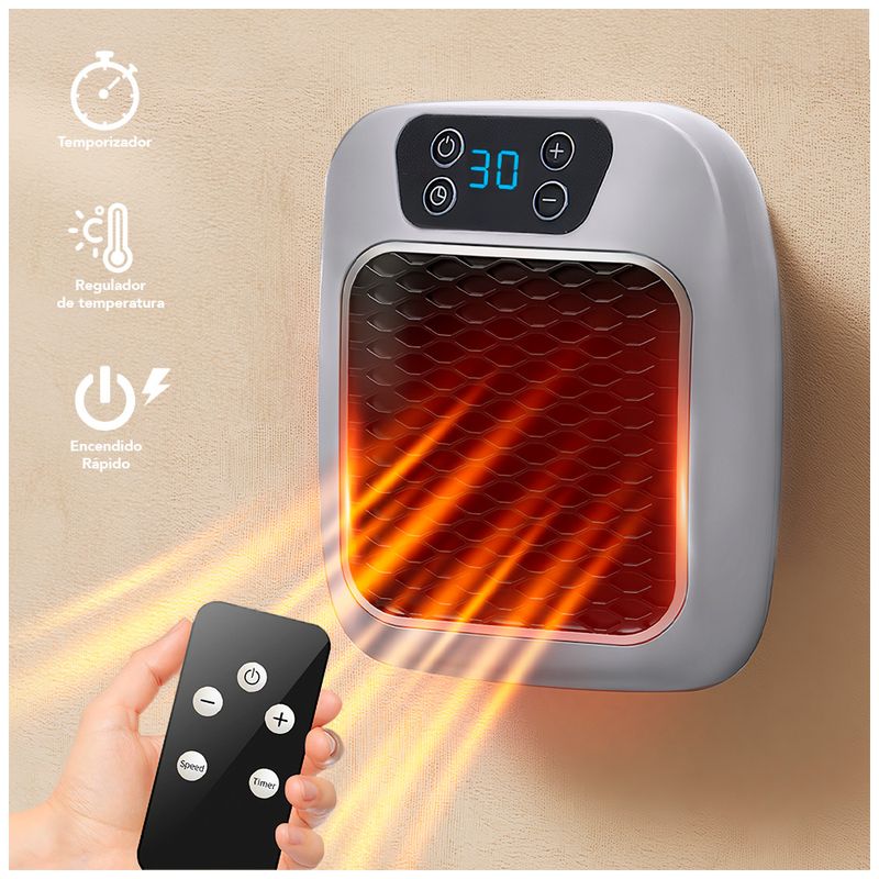 KELLER - Mini Calefactor 800W con Control LS5