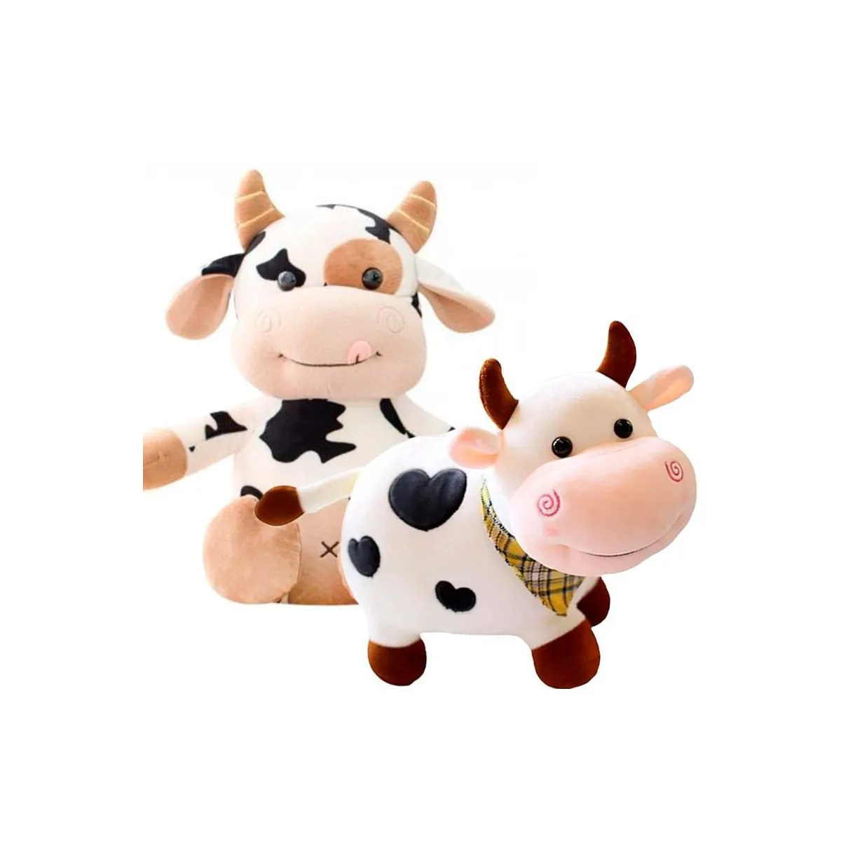 GENERICO - peluche de vaca BLANCO Y NEGRO