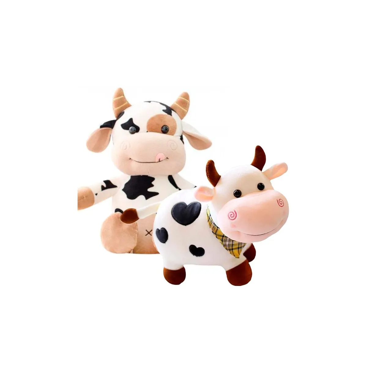 GENERICO - peluche de vaca BLANCO Y NEGRO