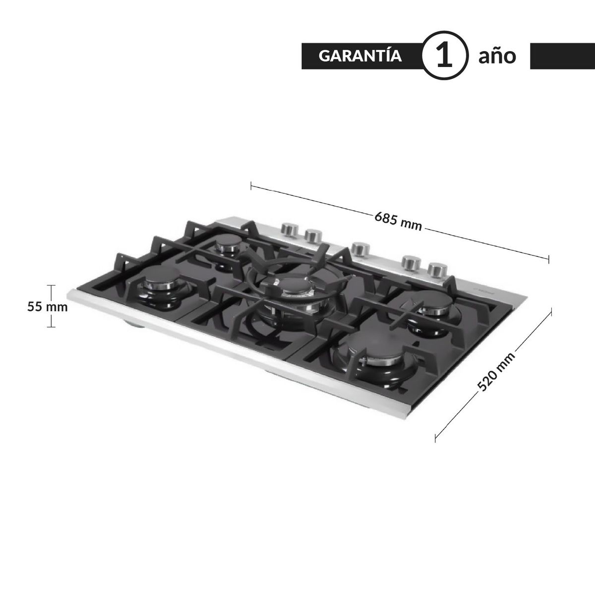 FDV - Encimera Deluxe Chef 75 cm Gas GLP FDV