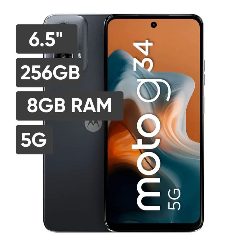 MOTOROLA - Celular Motorola Moto G34 8GB RAM 256GB 65 Negro Meteorito