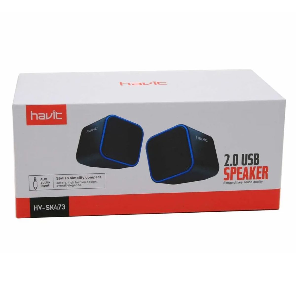 HAVIT - Altavoces Multimedia USB 2.0  Havit HV-SK473, Color Negro/Azul