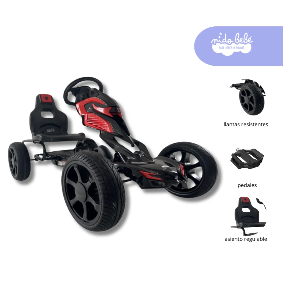 GENERICO - Carrito Chachicar para Niño modelo Golden color Rojo