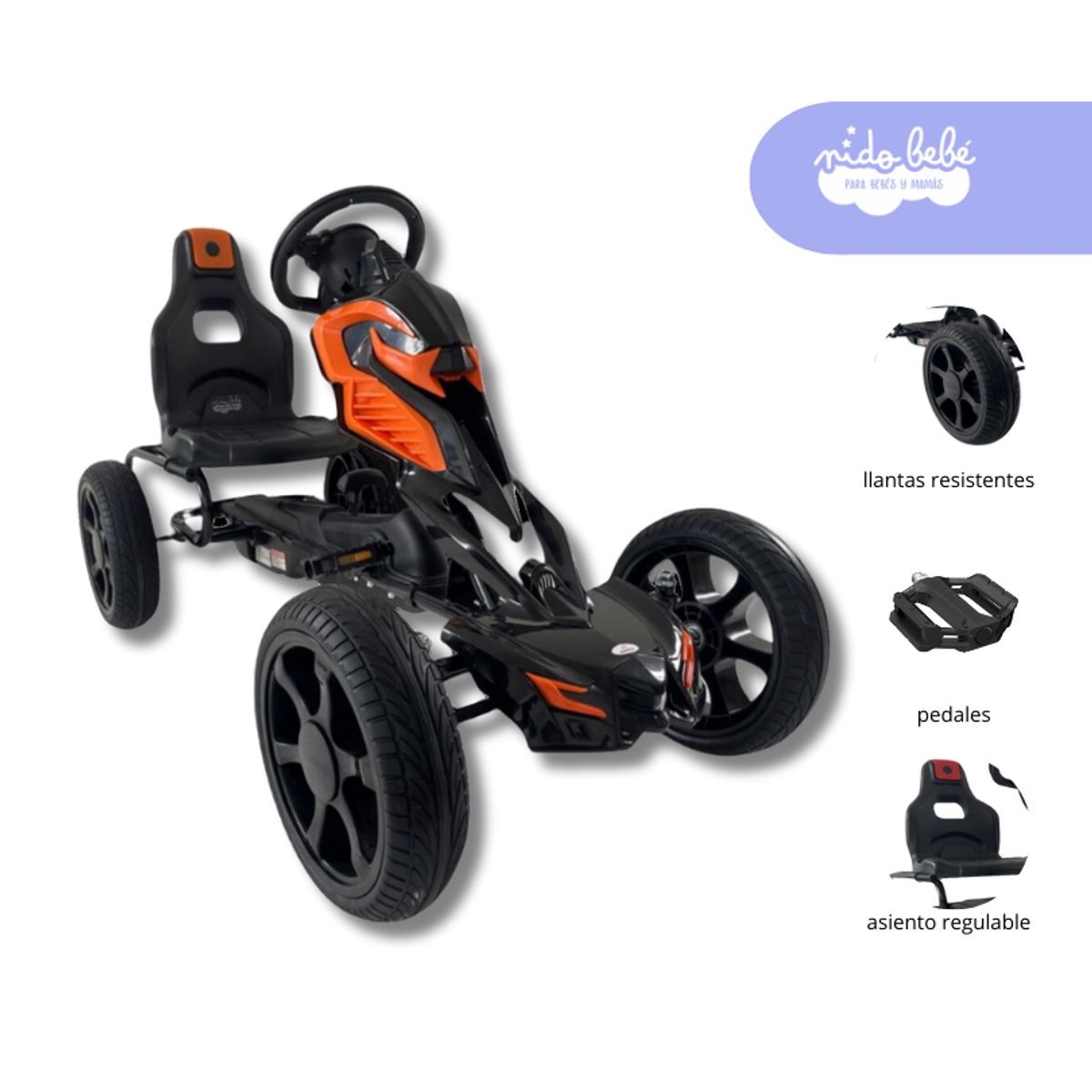 GENERICO - Carrito Chachicar para Niño modelo Golden color Naranja