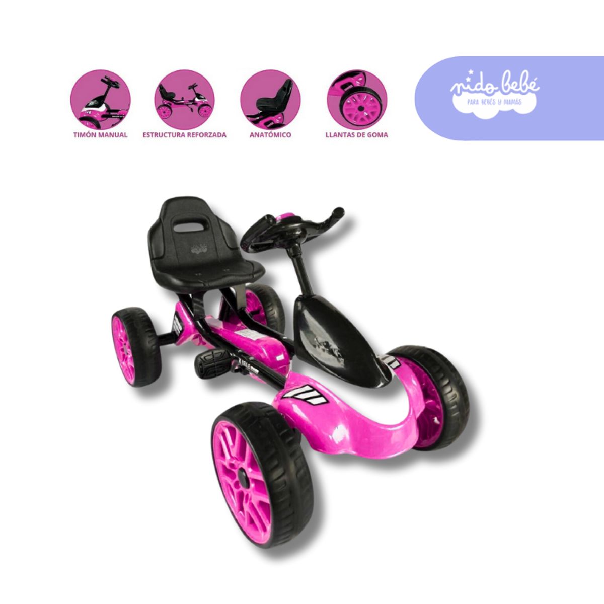 GENERICO - Carrito Chachicar para Niño modelo Veloster color Rosado